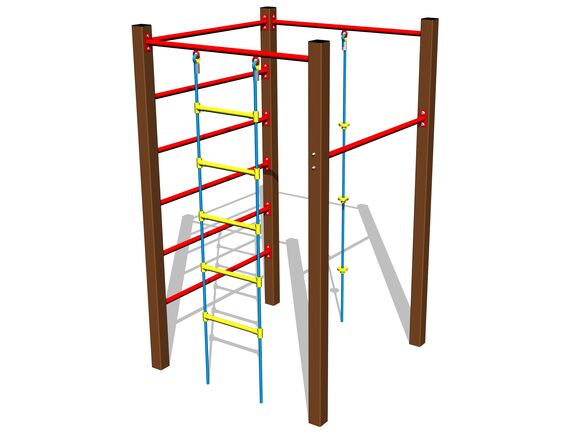 Šplhací sestava SS8406KW - hnědá