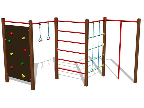 Šplhací sestava SS8501KW - hnědá