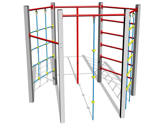 Šplhací sestava SS8601KS - stříbrná