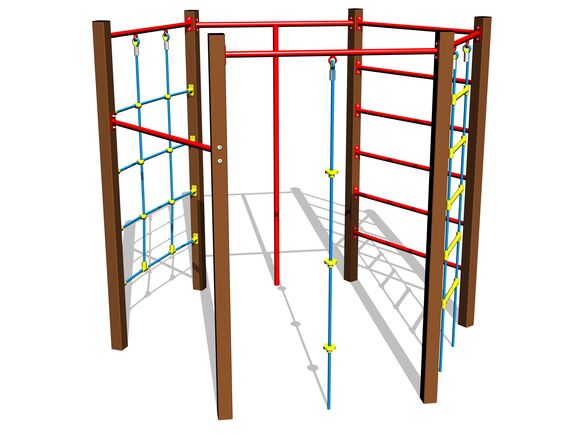 Šplhací sestava SS8601KW - hnědá