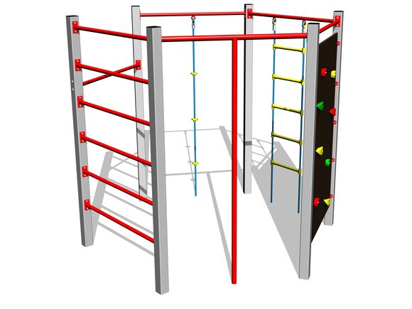 Šplhací sestava SS8602KS - stříbrná
