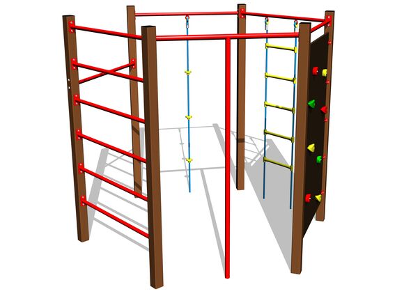 Šplhací sestava SS8602KW - hnědá