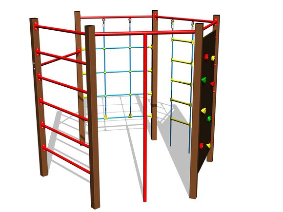 Šplhací sestava SS8603KW - hnědá