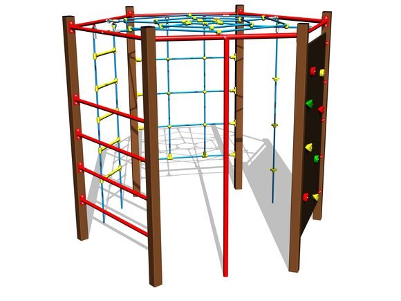 Šplhací sestava SS8604KW - hnědá