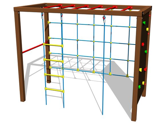 Šplhací sestava SS8608KW - hnědá