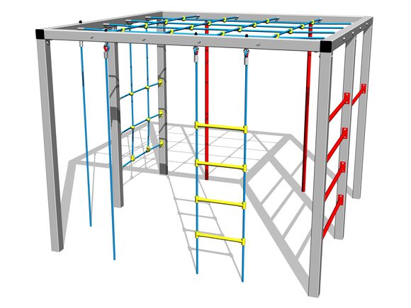 Šplhací sestava SS8901KS - stříbrná