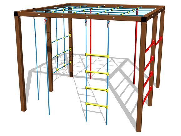 Šplhací sestava SS8901KW - hnědá