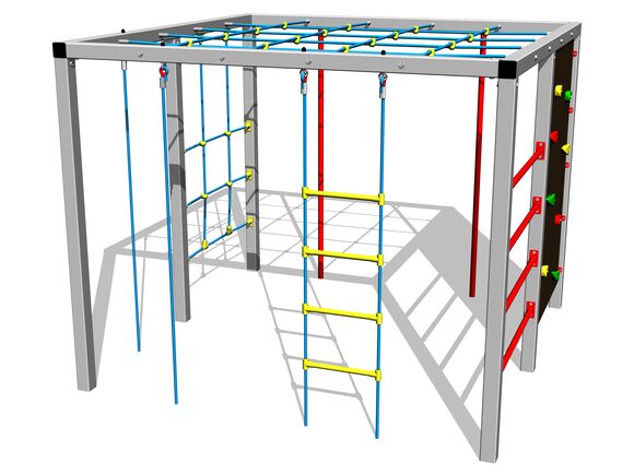 Šplhací sestava SS8902KS - stříbrná