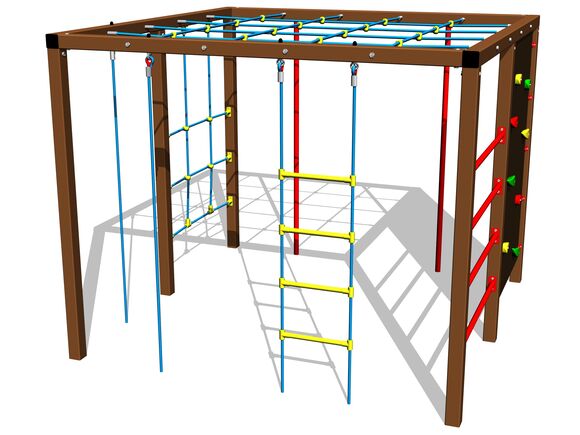 Šplhací sestava SS8902KW - hnědá