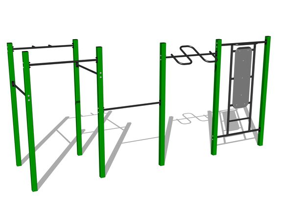 Street workoutová sestava WS8012GD - zelená