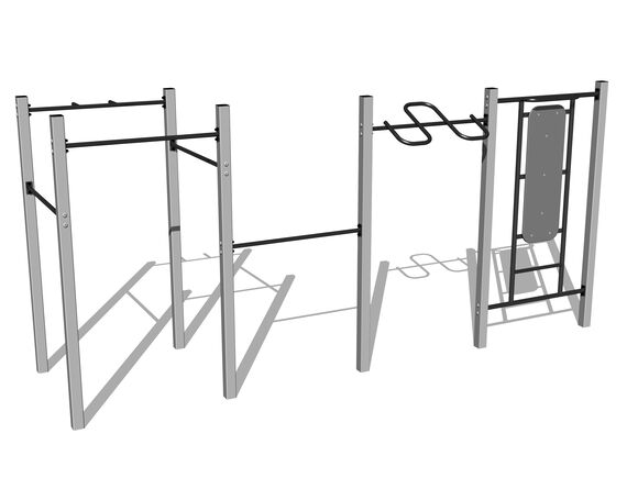 Street workoutová sestava WS8012SD - stříbrná