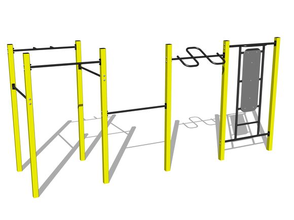 Street workoutová sestava WS8012YD - žlutá