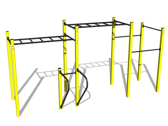 Street workoutová sestava WS8015YD - žlutá