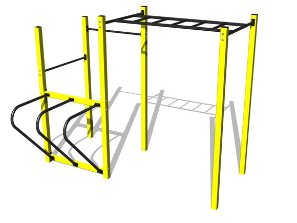 Street workoutová sestava WS8018YD - žlutá