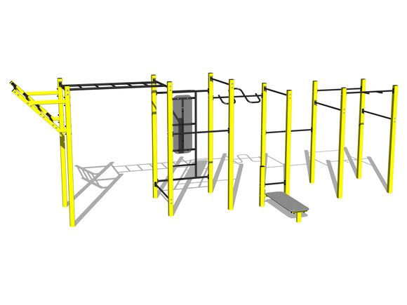 Street workoutová sestava WS8022YD - žlutá