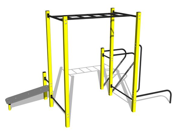 Street workoutová sestava WS8024YD - žlutá