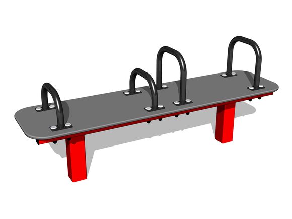 Street workoutový prvek WP8005RD - červený