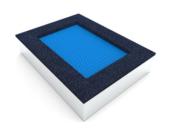 Trampolína do země TR-O210-BZ - modrá