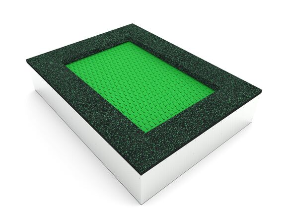 Trampolína do země TRA-O210-GZ - zelená