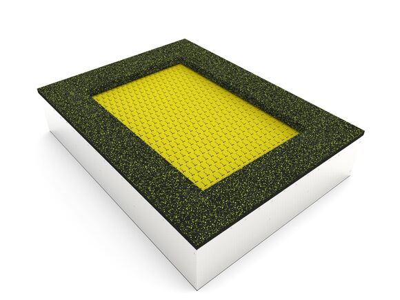 Trampolína do země TRA-O210-YZ - žlutá