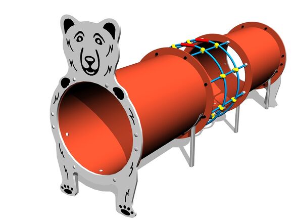 Tunelový prvek - Medvěd MIDI (UV stabilní) TUP2006K - celokovový