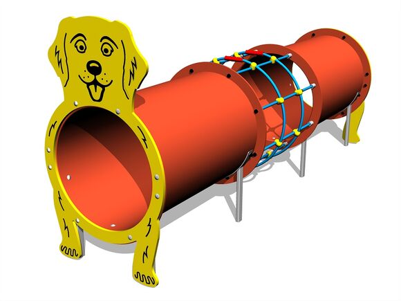 Tunelový prvek - Pejsek MIDI (UV stabilní) TUP2001K - celokovový