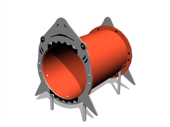 Tunelový prvek - Žralok MINI (UV stabilní) TUP1003K - celokovový