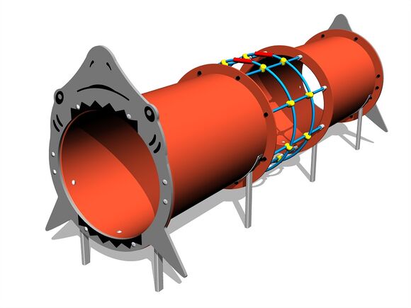 Tunelový prvek - Žralok MIDI (UV stabilní) TUP2003K - celokovový
