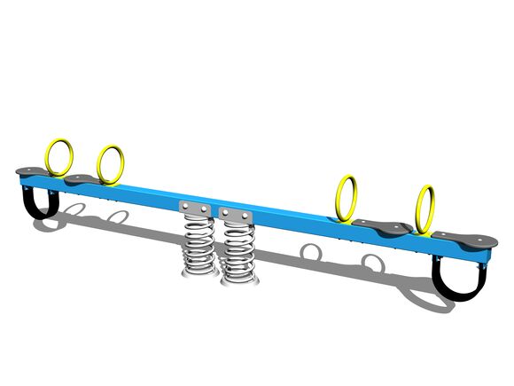 Vahadlová čtyřhoupačka na pružinách VH400KB - modrá