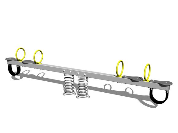 Vahadlová čtyřhoupačka na pružinách VH400KS - stříbrná