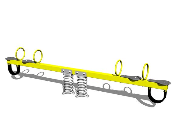 Vahadlová čtyřhoupačka na pružinách VH400KY - žlutá