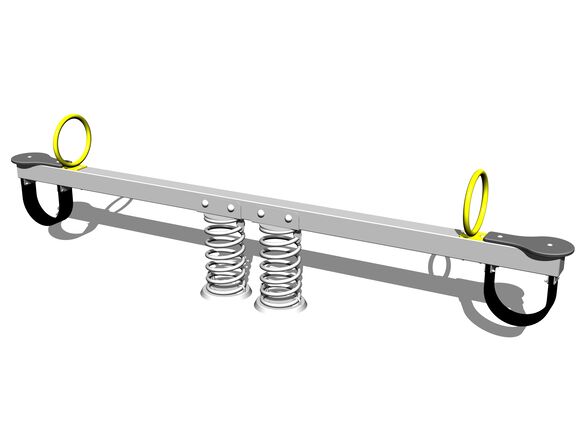 Vahadlová dvojhoupačka na pružinách VH200KS - stříbrná