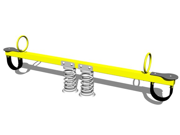 Vahadlová dvojhoupačka na pružinách VH200KY - žlutá