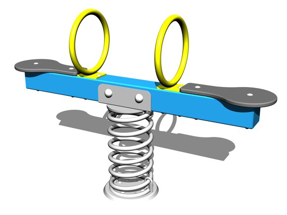 Vahadlová dvojhoupačka na pružině VH102KB - modrá