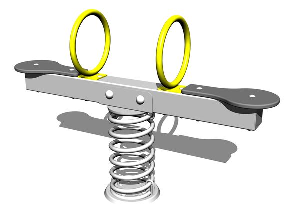 Vahadlová dvojhoupačka na pružině VH102KS - stříbrná