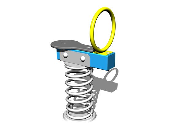 Vahadlová jednohoupačka na pružině VH101KB - modrá