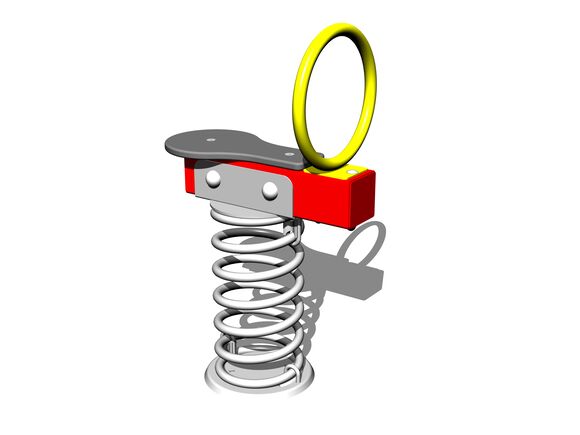 Vahadlová jednohoupačka na pružině VH101KR - červená