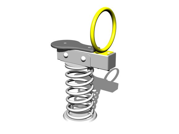 Vahadlová jednohoupačka na pružině VH101KS - stříbrná