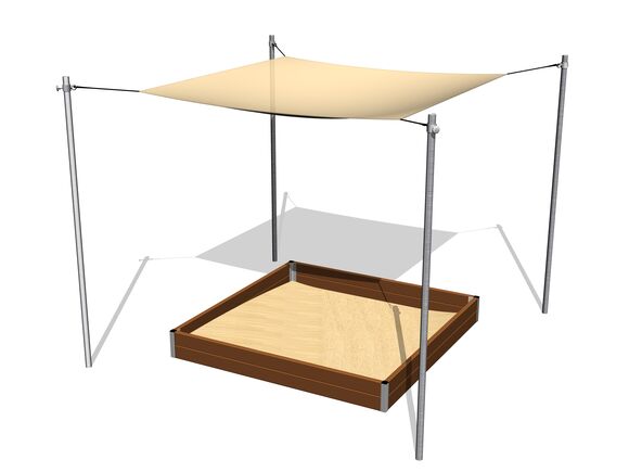 Zastínění pískoviště posuvné 2x2 m ZP222
