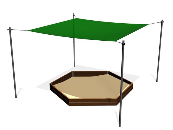 Zastínění šestibokého pískoviště posuvné ZP600