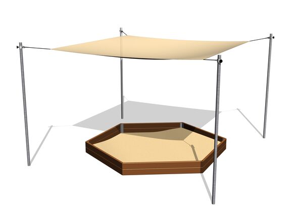 Zastínění šestibokého pískoviště posuvné ZP602