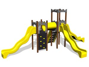Herní sestava hrad UNH2034KW - hnědá