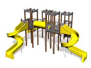 Herní sestava hrad UNH4022KW - hnědá
