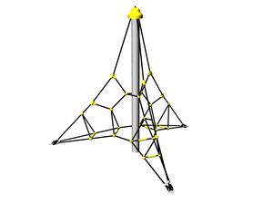 Lanová pyramida PY3200K (v.p. 1 m, s 3 napínacími zámky)