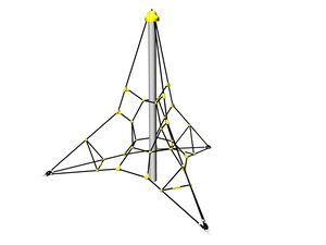 Lanová pyramida PY3250K (v.p. 1 m, s 3 napínacími zámky)