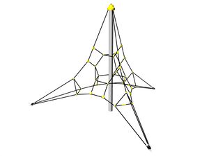 Lanová pyramida PY3300K (v.p. 1 m, s 3 napínacími zámky)