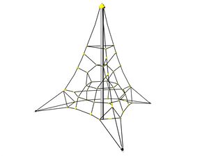 Lanová pyramida PY3400K (v.p. 1 m, s 3 napínacími zámky)