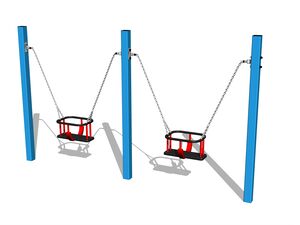 Řetězová dvojhoupačka MINI - celokovová (v.p. 1,0 m)