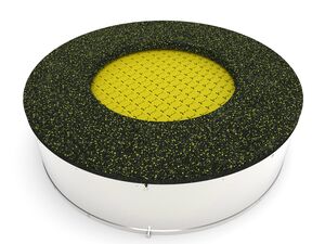 Trampolína do země TRA-K145-YZ - žlutá