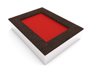 Trampolína do země TRA-O210-RZ - červená